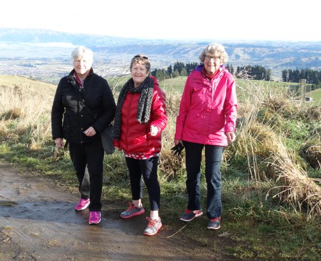 Halfway Bush Walking Group members (from left) Judy Sapsford, Pauline McLeod and Pat Garth get...