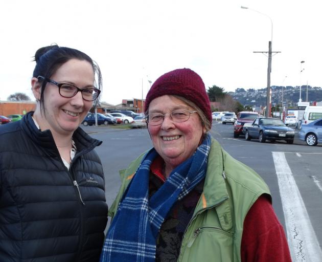 Public Health South health promotion adviser Toni Paterson (left) and South Dunedin resident Nola...