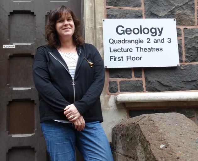 Yvonne Caulfield outside the University of Otago Geology department. PHOTO: JOSHUA RIDDIFORD