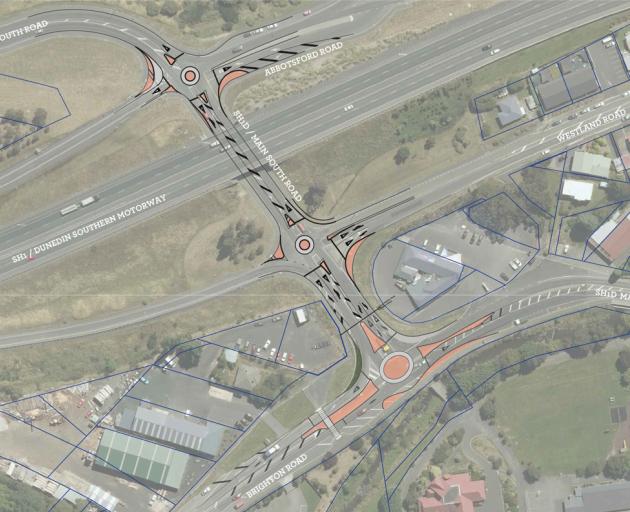 An artist's impression of the proposed Green Island roundabouts.