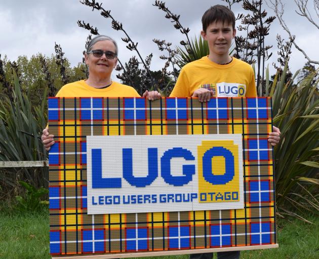 Lego Users Group Otago chairwoman Jacqui Hay and her son and fellow member Aleksander display a...