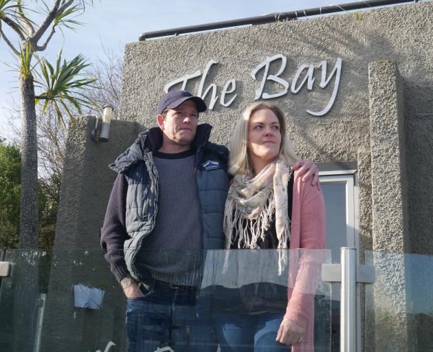 Kevin and Beckie Coe have closed The Bay Cafe in Macandrew Bay. PHOTO: JESSICA WILSON
