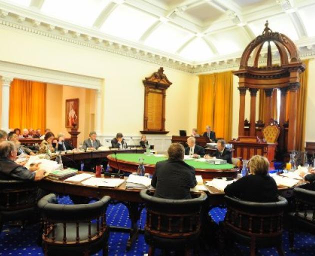 Dunedin City council's finance and strategy committee.  Photo by Craig Baxter