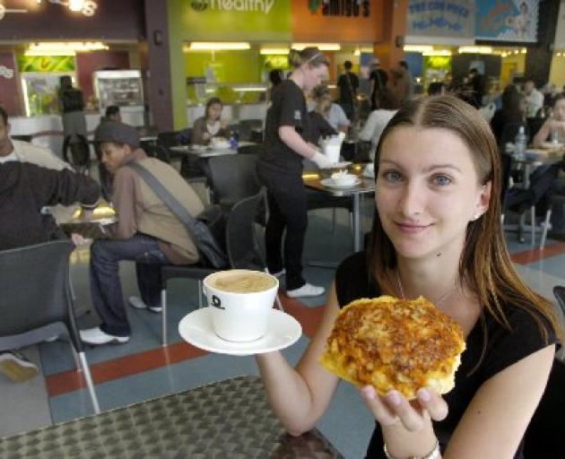OUSA welfare officer Tania Cumming is concerned about the price increases in the university-run union cafe. Photo by Jane Dawber.
