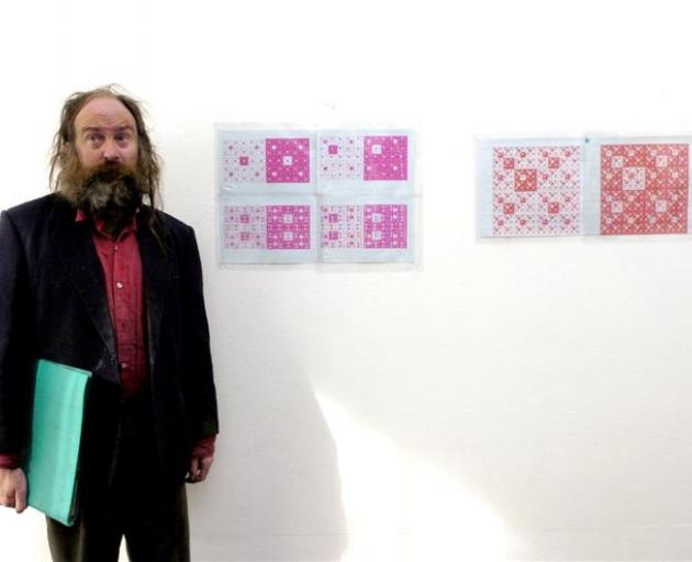 Martin Thompson in the Brett McDowell Gallery.  Photo by Jane Dawber.