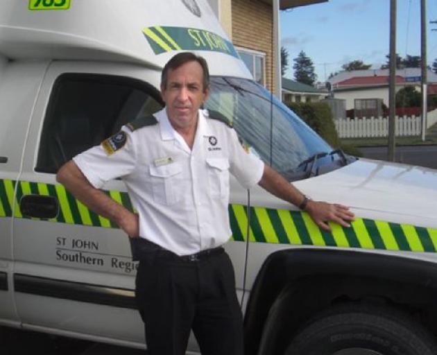 St John’s new Milton team leader, Malcolm Flett, ready for a call. Photo from the Order of St John.