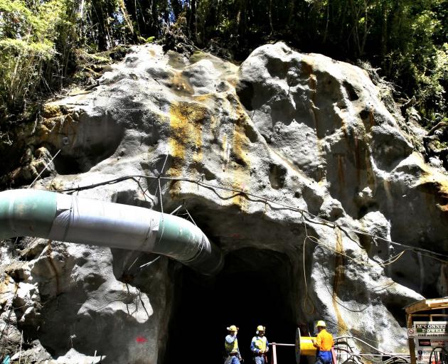 File picture of Pike River Coal Mine portal, where up to 25-30 miners trapped underground after...