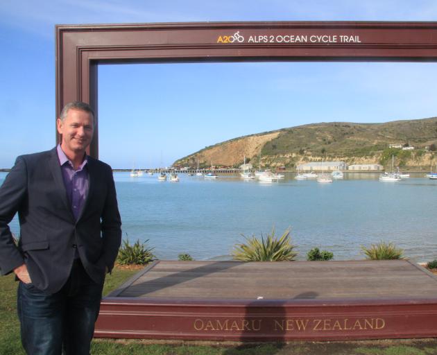 Waitaki Mayor Gary Kircher discusses the recently completed 98-page Oamaru Visitor Attractions Vision study, which analyses the tourism opportunities in the area. Photo by Hamish MacLean.