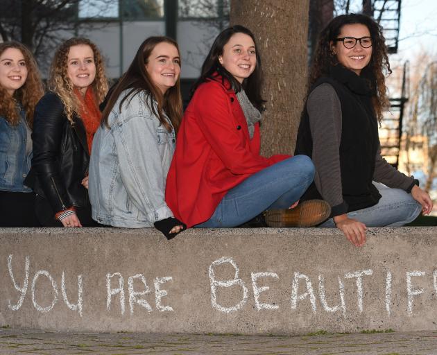 University of Otago law students (from left) Aleisha McNatty, Sophie Russell, Annie Hygate, Maddi...