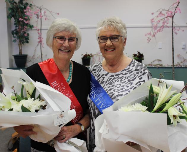  Senior Blossom Queen Liz Duggan (right) and runner-up Maureen Davies, both of Alexandra, are...
