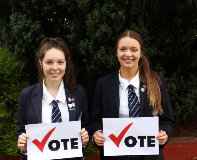 Otago Girls’ High School pupils Danni Cuthbertson (left) and Molly-Rose Taylor have been inspired...