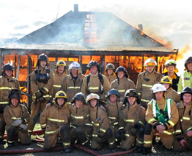 Volunteer firefighters from the Waitati, Port Chalmers, Ravensbourne and Waikouaiti stations and...