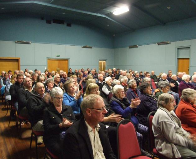 A round of applause greets plans for an upgraded health facility in Ranfurly. Photo by Lynda van Kempen.