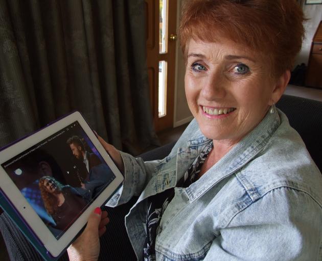 Kathleen Brentwood, of Arrowtown, the mother of Isla and Finley Brentwood, watches their performance on The X Factor Australia. Photo by Guy Williams.