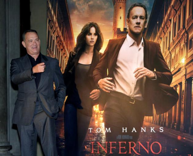 Actor Tom Hanks poses at a screening of his film "Inferno" in Florence, Italy. Photo: Reuters