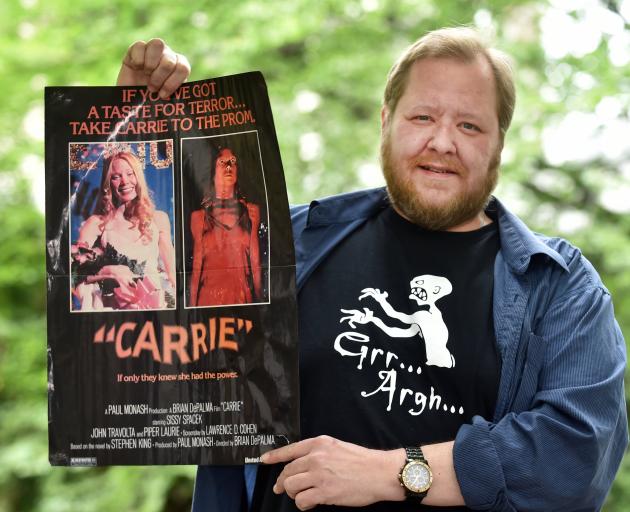 University of Otago media film and communication department lecturer and New Research on Horror conference co-ordinator Dr Paul Ramaeker. Photo by Peter McIntosh.