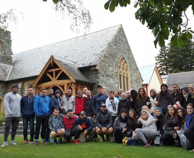 A group of Muslim students from Sydney at Queenstown's St Peter's Anglican Church on Sunday....