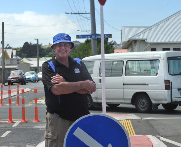 St Clair resident Neil Burrow says the council should have removed dangerous cycleways next to Prince Albert Rd long ago. Photo by Christine O'Connor.