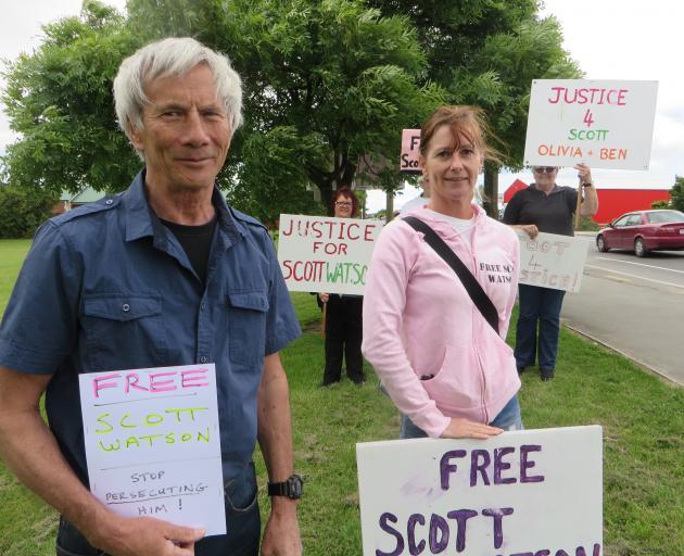 Dunedin’s Rex Haig and Christchurch’s Sandy Watson at Thames Highway, Oamaru, on Saturday as part...