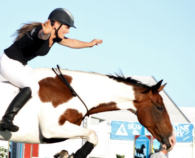 Dunedin free rider Talia Allison with Mustang Shelby. Photos: Supplied