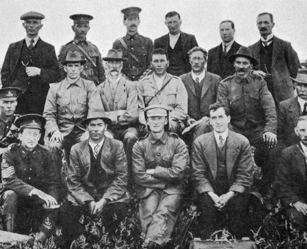 The executive of the Southland Rifle Association. Back row (from left): vice-president Todd,...