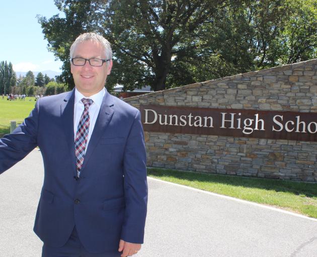 New Dunstan High School principal Reece Goldsmith begins the first week of the school year. Photo by Jono Edwards.
