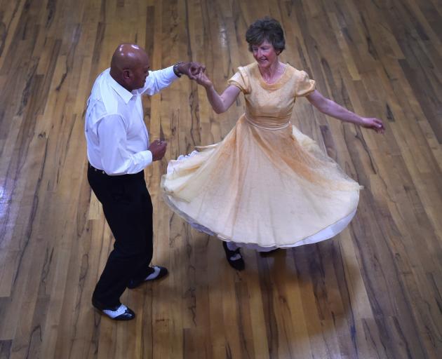 Peter Kara and his dance partner Mary Ann Bishop strut their stuff during the South Island...