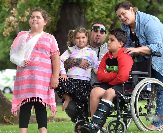 The Patterson family (from left) Mikaela (7), Paige (5), Jaimie, Shaye (9) and Jacinda have had a...