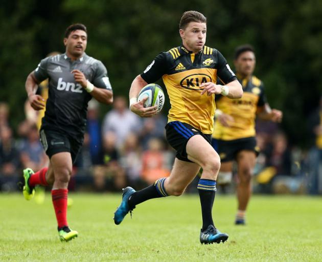  Beauden Barrett in action for the Hurricanes against the Crusaders during a Super Rugby pre...