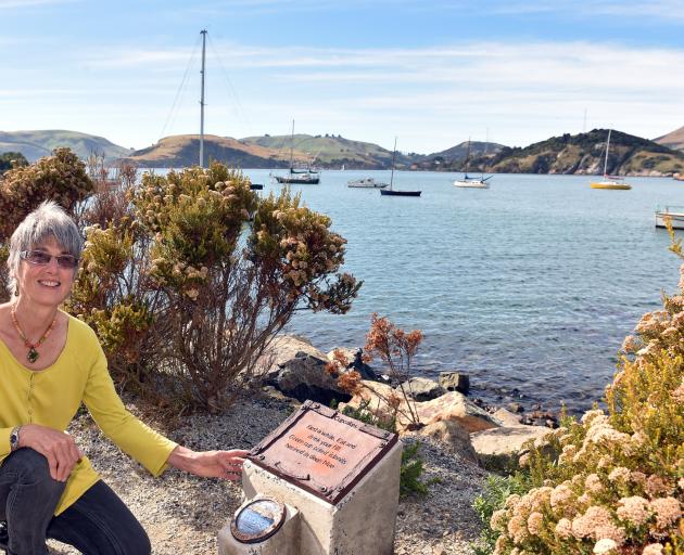 Eleven ceramic tiles inscribed with poetry are placed along the track. Photo: Peter McIntosh