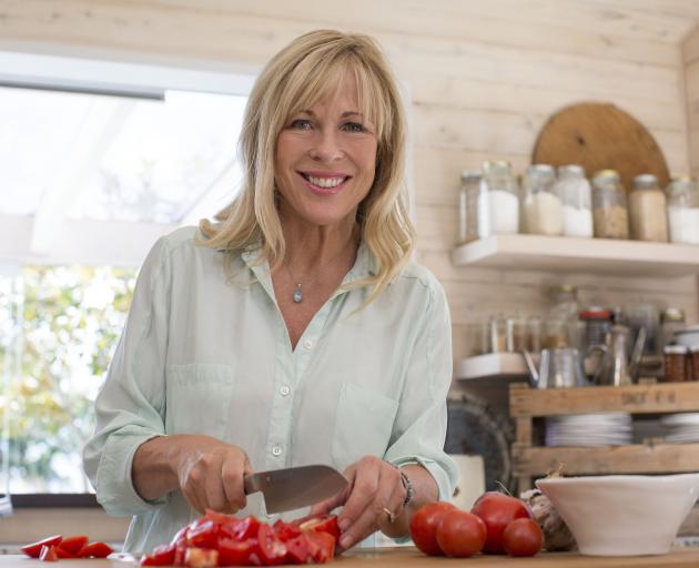 Annabel Langbein in the kitchen prepping food. Photo supplied.