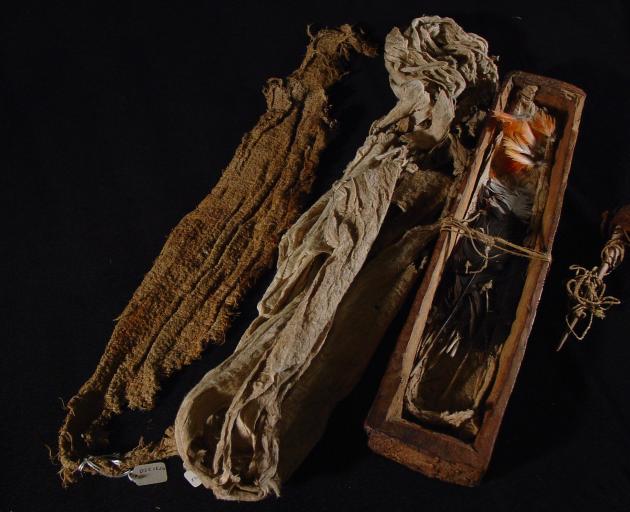 The contents of the wrapped package George Rae found. Photos: supplied.