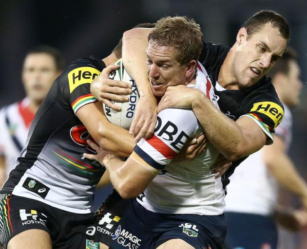 The Roosters defense held up to beat the Panthers. Photo: Getty