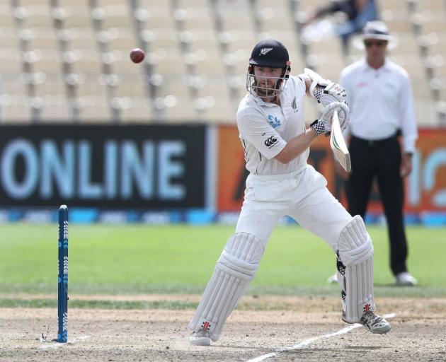 Kane Williamson bats for New Zealand against South Africa. Photo: Getty Images