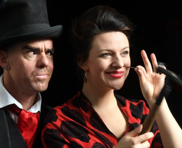 Variety artists David Ladderman and Lizzie Tollemache are set for their magic and sideshow stunt show Mr and Mrs Alexander: Sideshows & Psychics at the Fortune Theatre from tonight. Photo by Stephen Jaquiery.