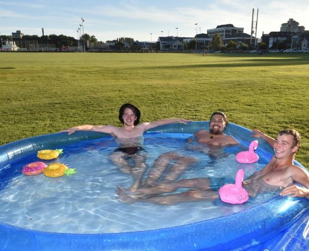 (from left) Brett Walker (20), of Fairlie, Jordan Edwards (20), of Balclutha, and David Ashby-Coventry (20), of Timaru. Photo by Gregor Richardson.