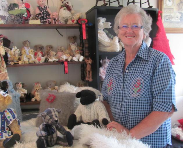 Donece McEwan’s work in promoting the mohair industry was recognised at the mohair producers’ national conference. Her home studio is packed with her creations. Photo by Maureen Bishop.
