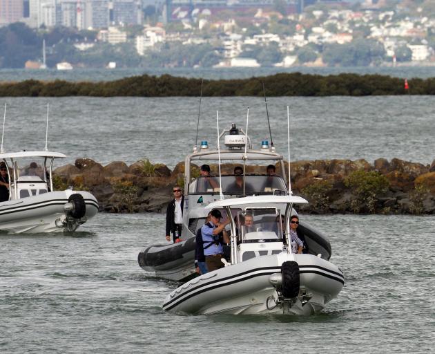 A Sealegs craft enters Auckland's Westpark Marina. Photo supplied.