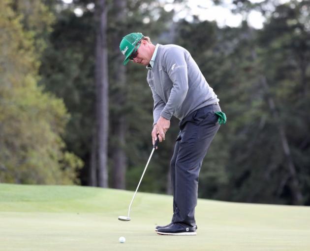 Charley Hoffman putts during round one of the Masters. Photo: Getty Images