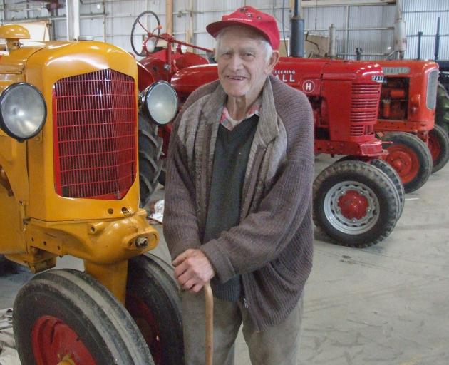 Vintage machinery enthusiast Syd McMann is selling his collection of tractors, implements and parts. Photo by Sally Rae.