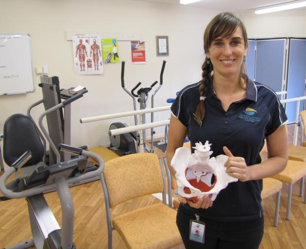 Dunstan Hospital physiotherapist Lisa Carnie has received specialist training for the new pelvic floor physiotherapy service she is operating at Dunstan. Photo: Pam Jones.