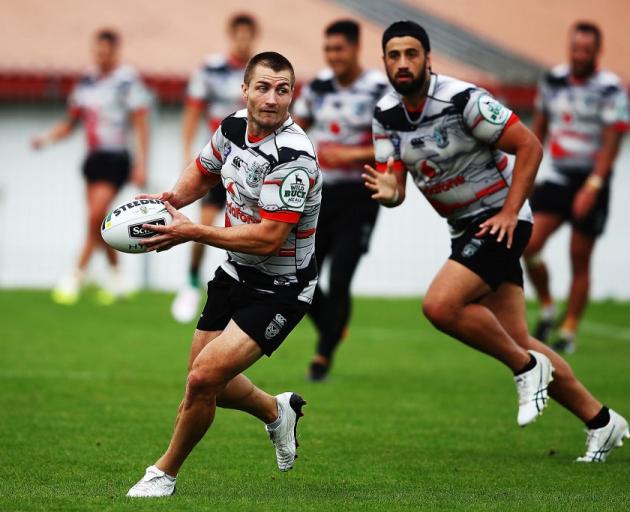 Warriors five-eighth Kieran Foran at training. Photo: Getty Images