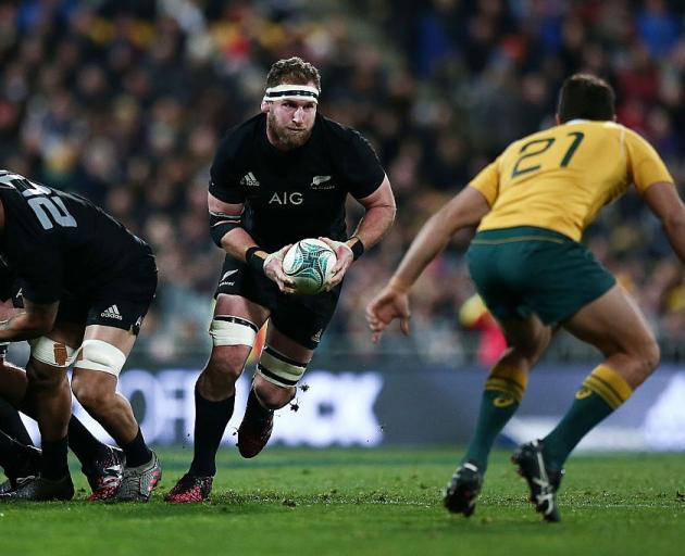 Kieran Read carries the ball for the All Blacks against the Wallabies. Photo: Getty Images