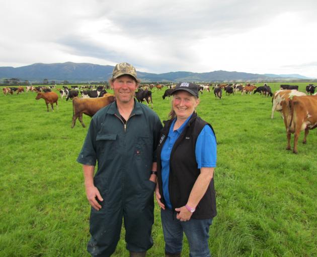 Lance and Wendy Main are thrilled to win two category awards in the Ballance Farm Environment Awards last month. Photo: Supplied.