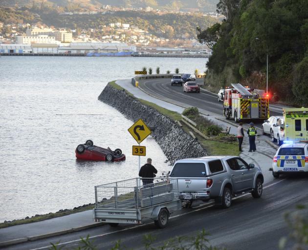 Emergency services at the scene of the crash. Photo by Gerard O'Brien