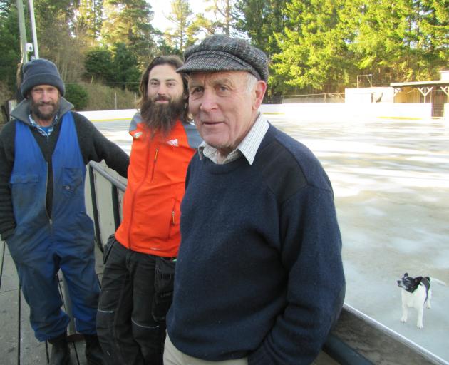 Naseby Ice Adventure Park leaders (from left) Maniototo Ice Rink chairman Jock Scott, Naseby luge...