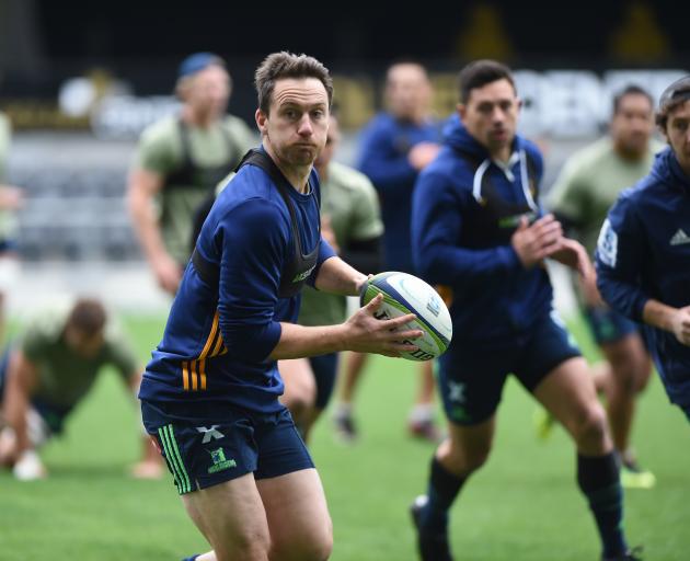 Highlanders co-captain and fullback Ben Smith at training at Forsyth Barr Stadium yesterday....