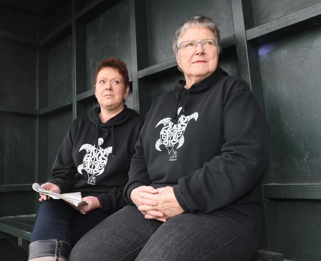 Corstorphine resident Andrea Woodford (left) and Lynley Hood, who lives in nearby Kew, at a...