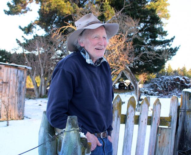Poet Ross ‘‘Blue Jeans’’ McMillan at his Naseby home. Photo: Jono Edwards.