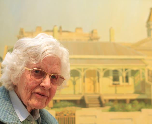 Phyllis Wheeler (95) takes in ``An Empty Street in Oamaru'', an exhibition highlighting the legacy of her late husband, Colin Wheeler, at the Forrester Gallery in Oamaru yesterday. Photo: Hamish MacLean
